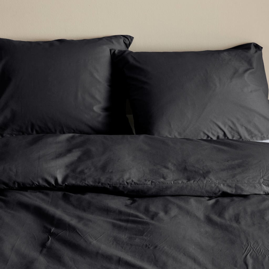 NOUS Living basis dekbedovertrek 2-persoons - zwart (200x200 cm)