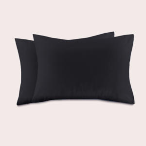 basis kussensloop - zwart (60x70 cm) (set van 2)
