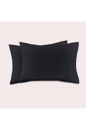 basis kussensloop - zwart (60x70 cm) (set van 2)