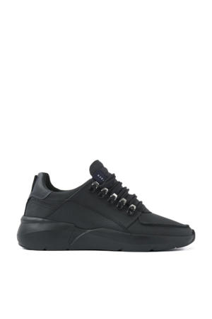   leren sneakers zwart