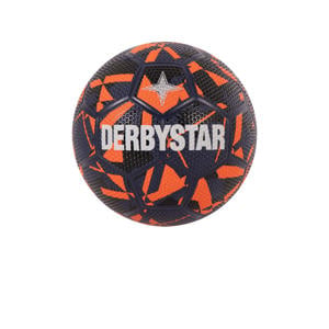 voetbal donkerblauw/zwart/oranje maat 5