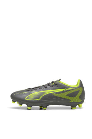Ultra 5 lay FG/AG senior voetbalschoenen antraciet/geel/zilver