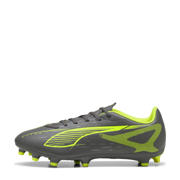 thumbnail: Zwart, geel en zilverkleurige heren Puma Ultra 5 Play FG AG senioer voetbalschoenen van imitatieleer/voering: mesh/voetbed: eva