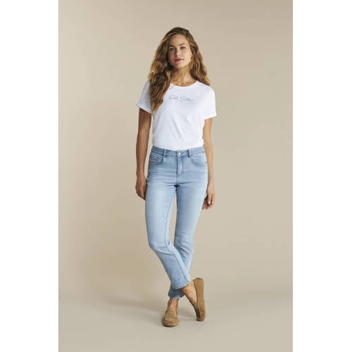 Red Button high waist straight leg jeans Kate light blue denim afbeelding