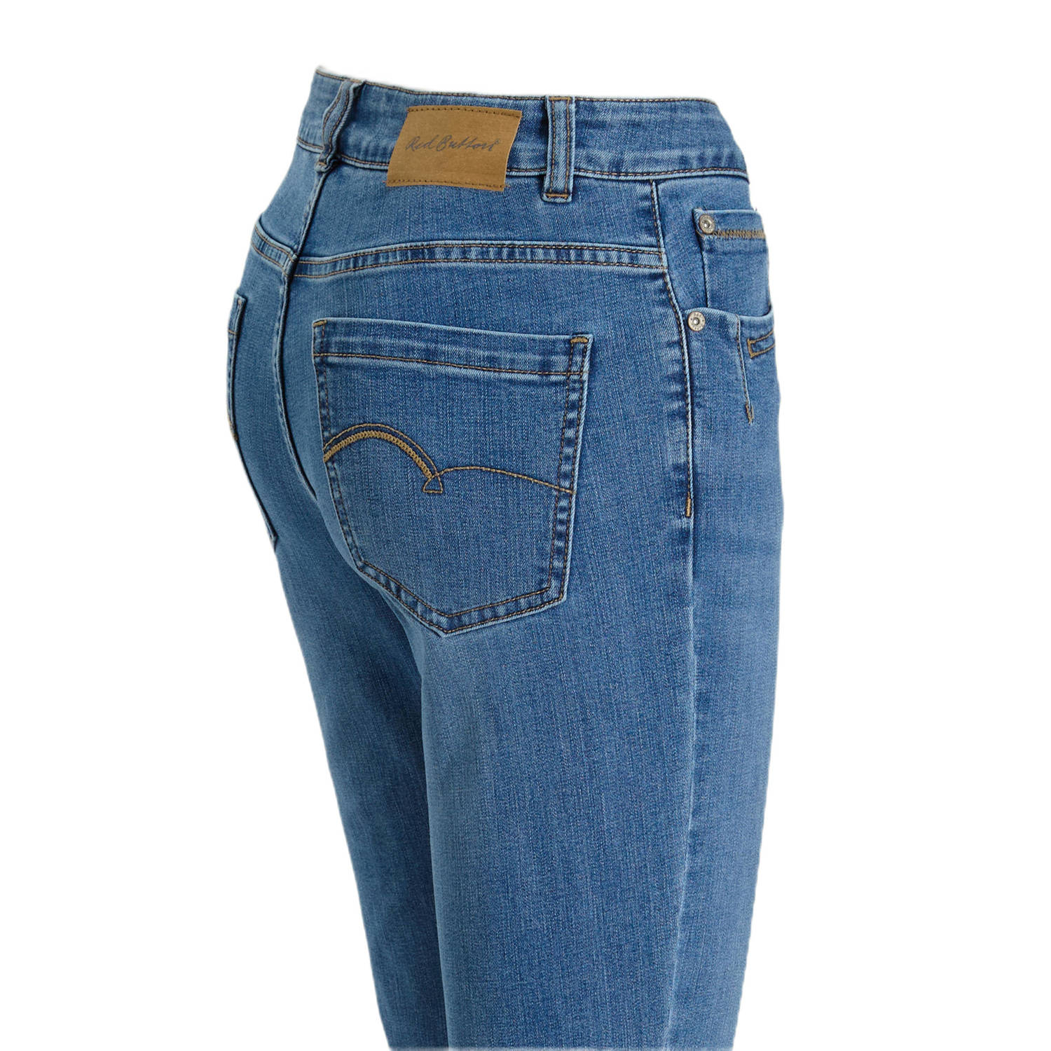 Red Button high waist straight leg jeans Kate medium blue denim
