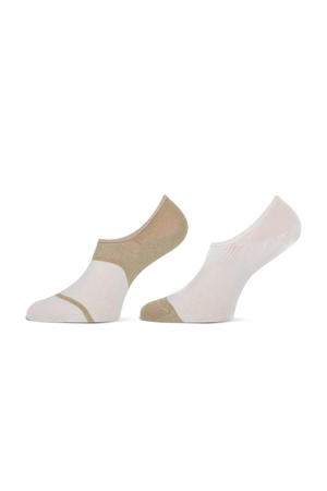 no-show sneakersokken - set van 2 ecru/beige