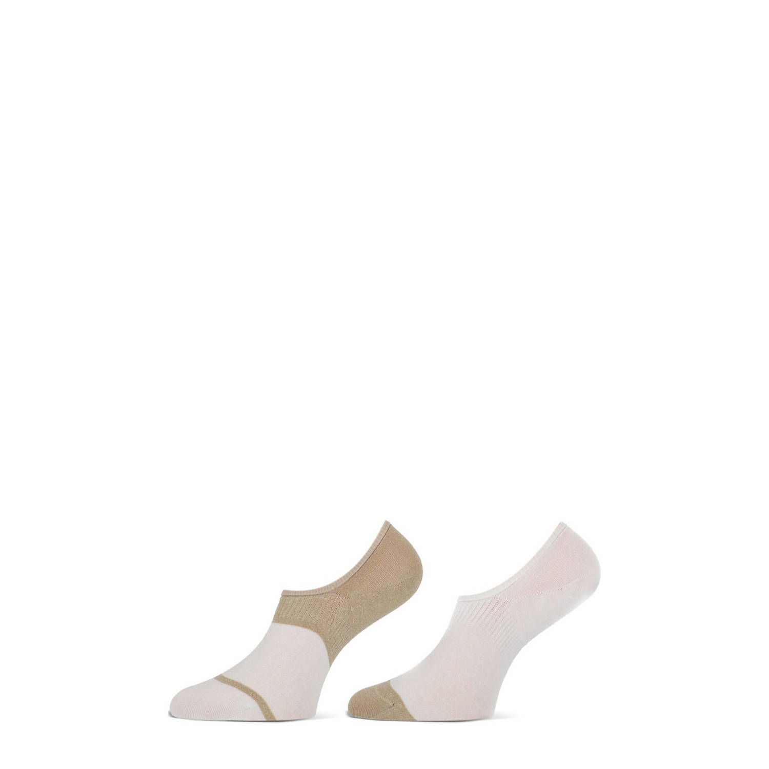 Marcmarcs no-show sneakersokken set van 2 ecru beige