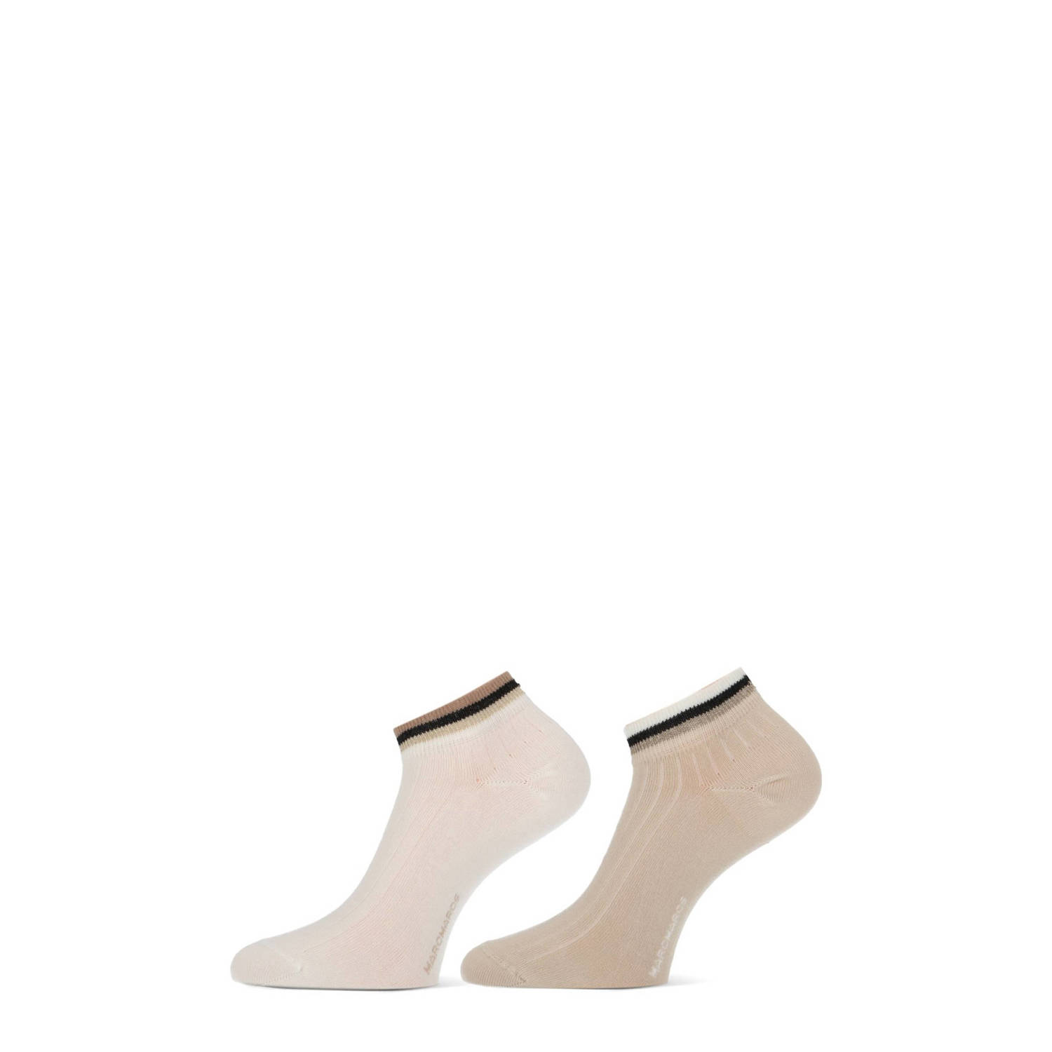 Marcmarcs sneakersokken Felice set van 2 ecru beige