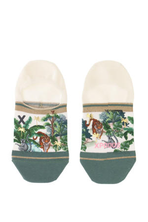 no-show sneakersokken Junglelife groen