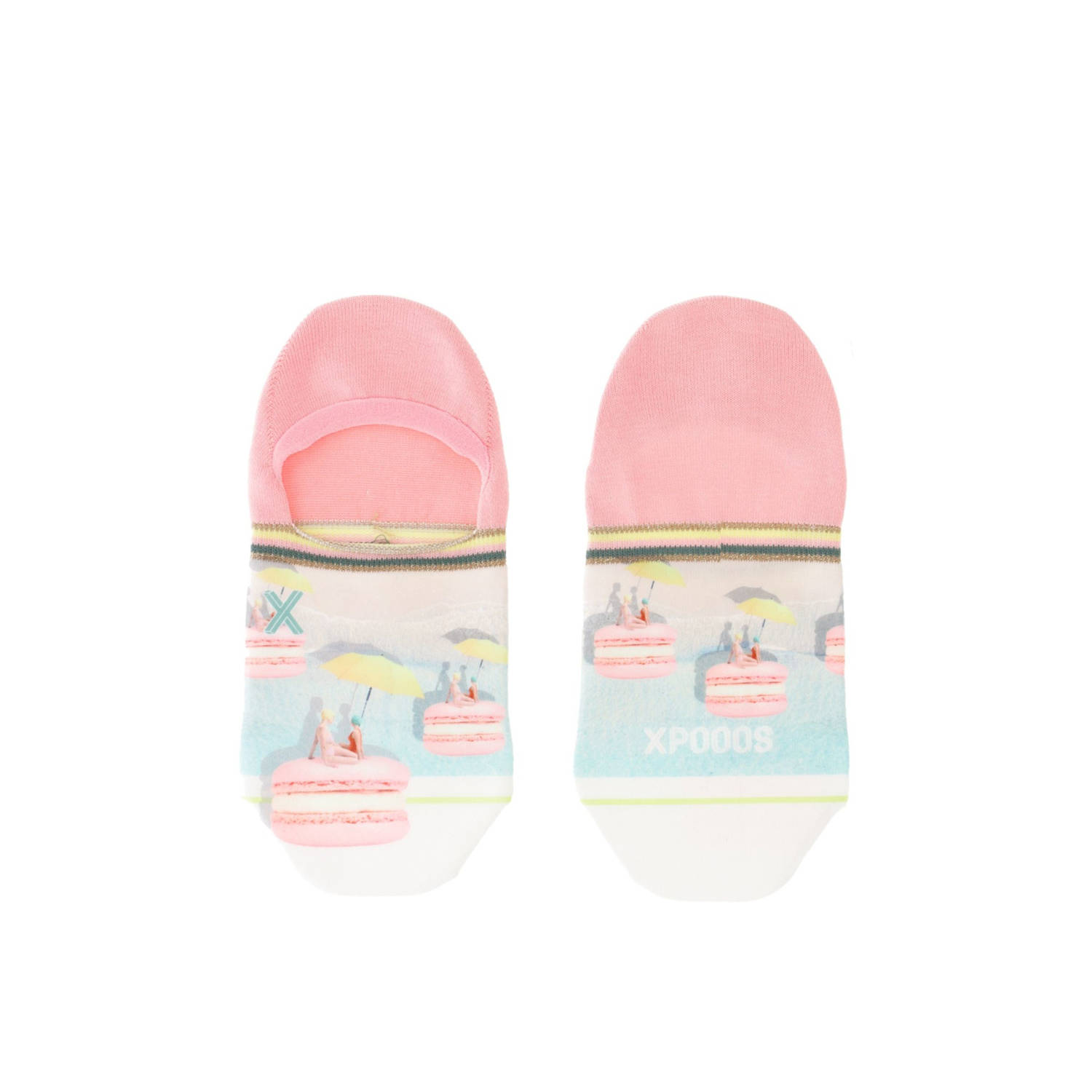 XPOOOS no-show sneakersokken Macaron roze