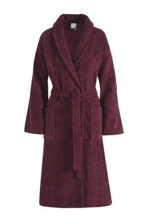 velours badjas Prestige donkerrood