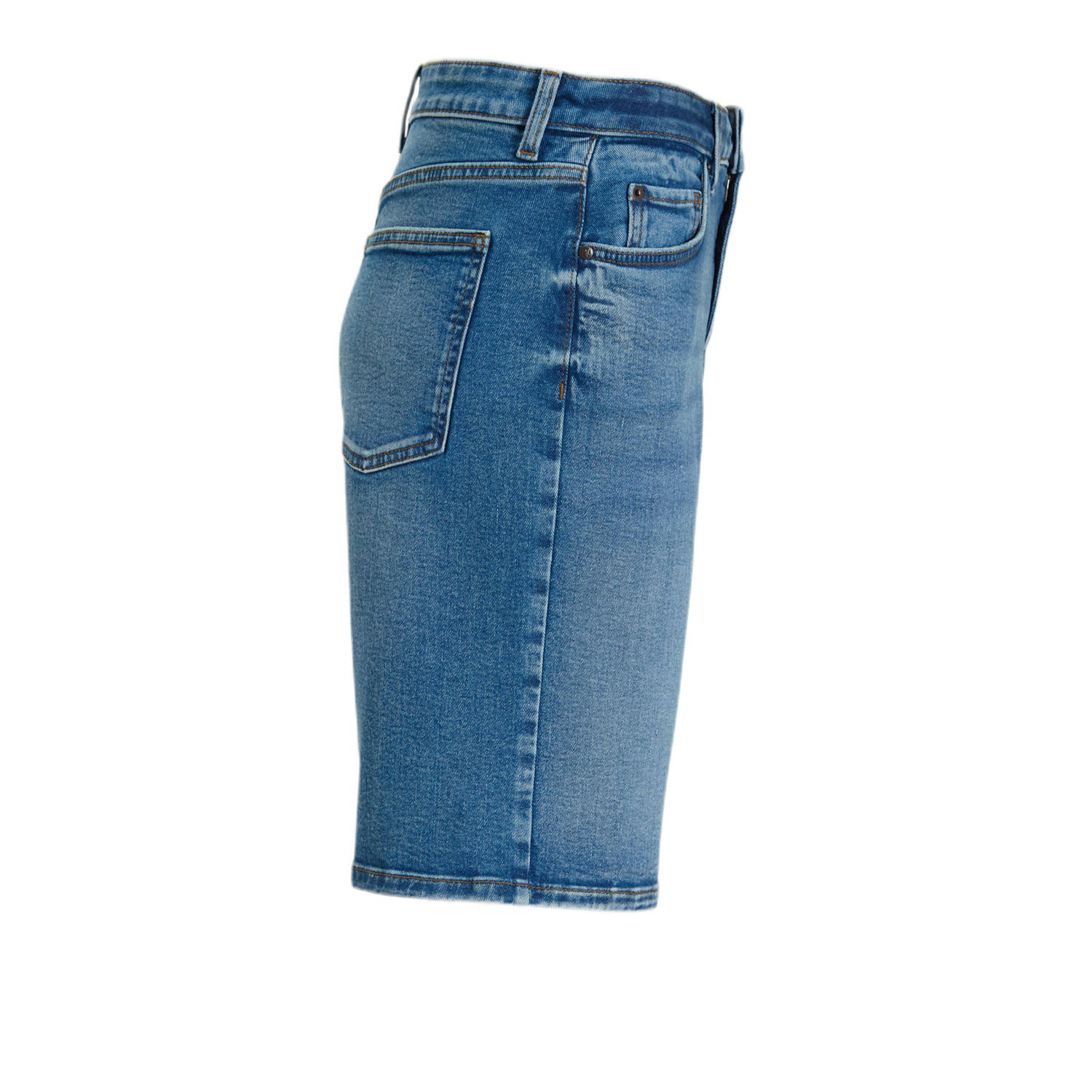 anytime relaxed denim short blauw