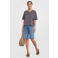 Anytime relaxed denim short blauw