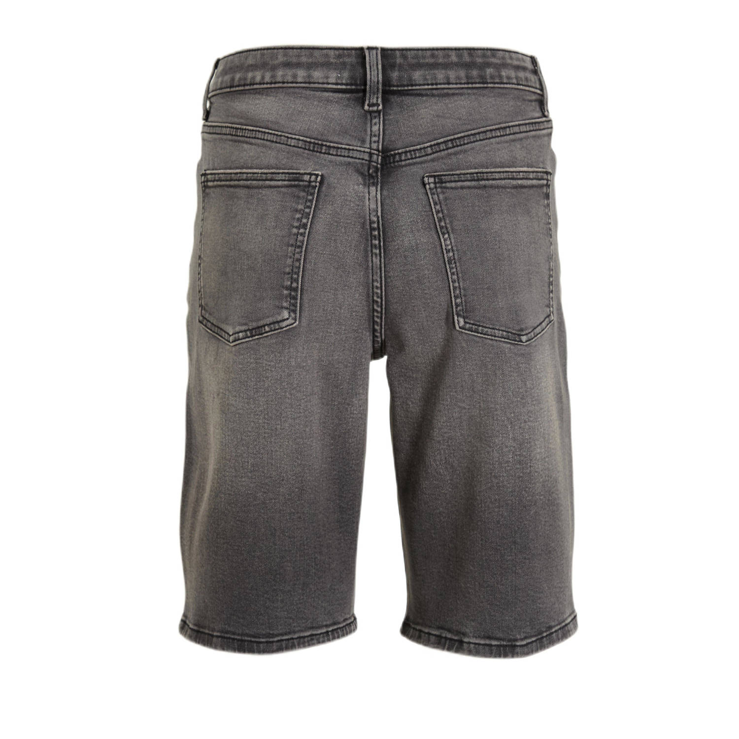 anytime relaxed denim short grijs
