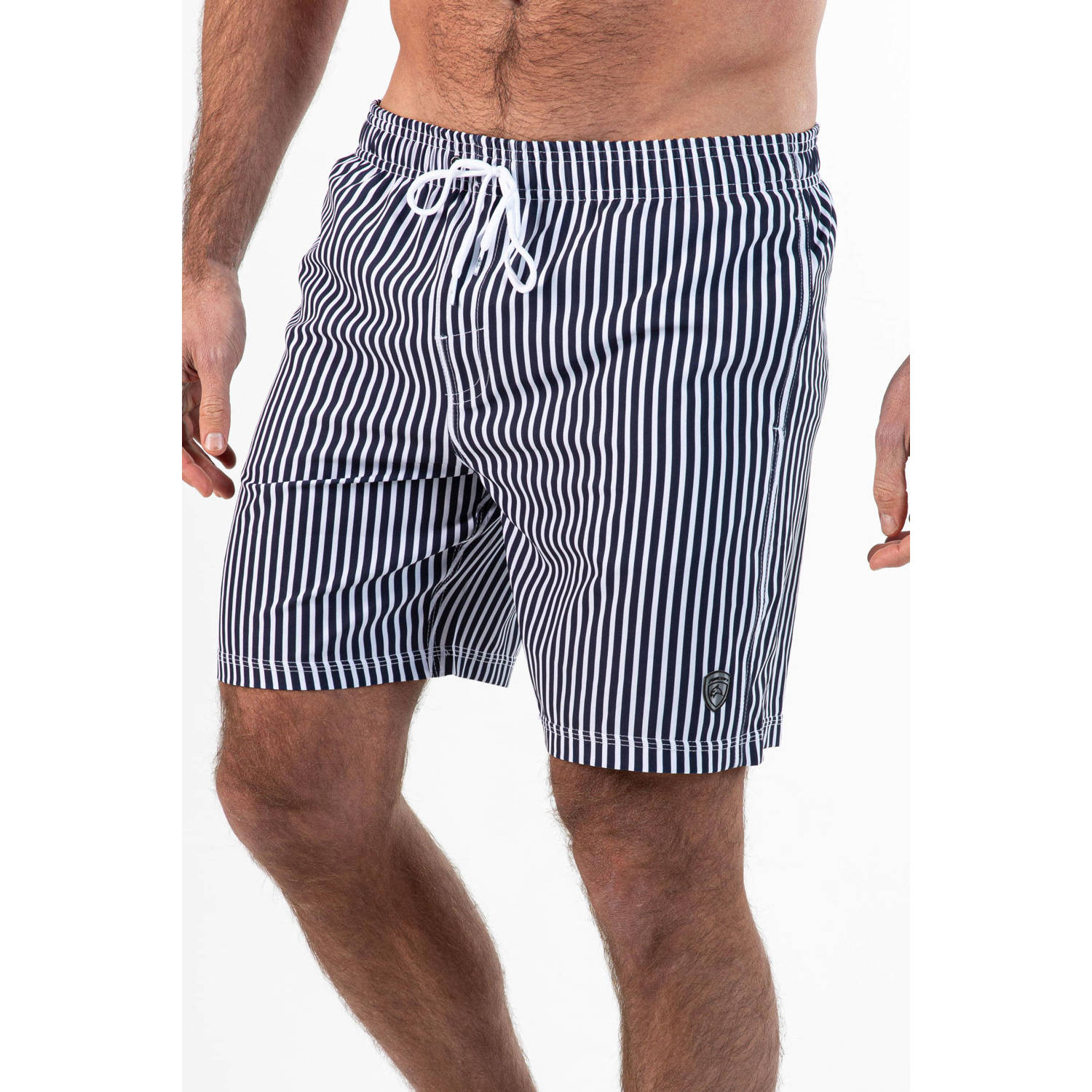 Falcon zwemshort Dray donkerblauw wit
