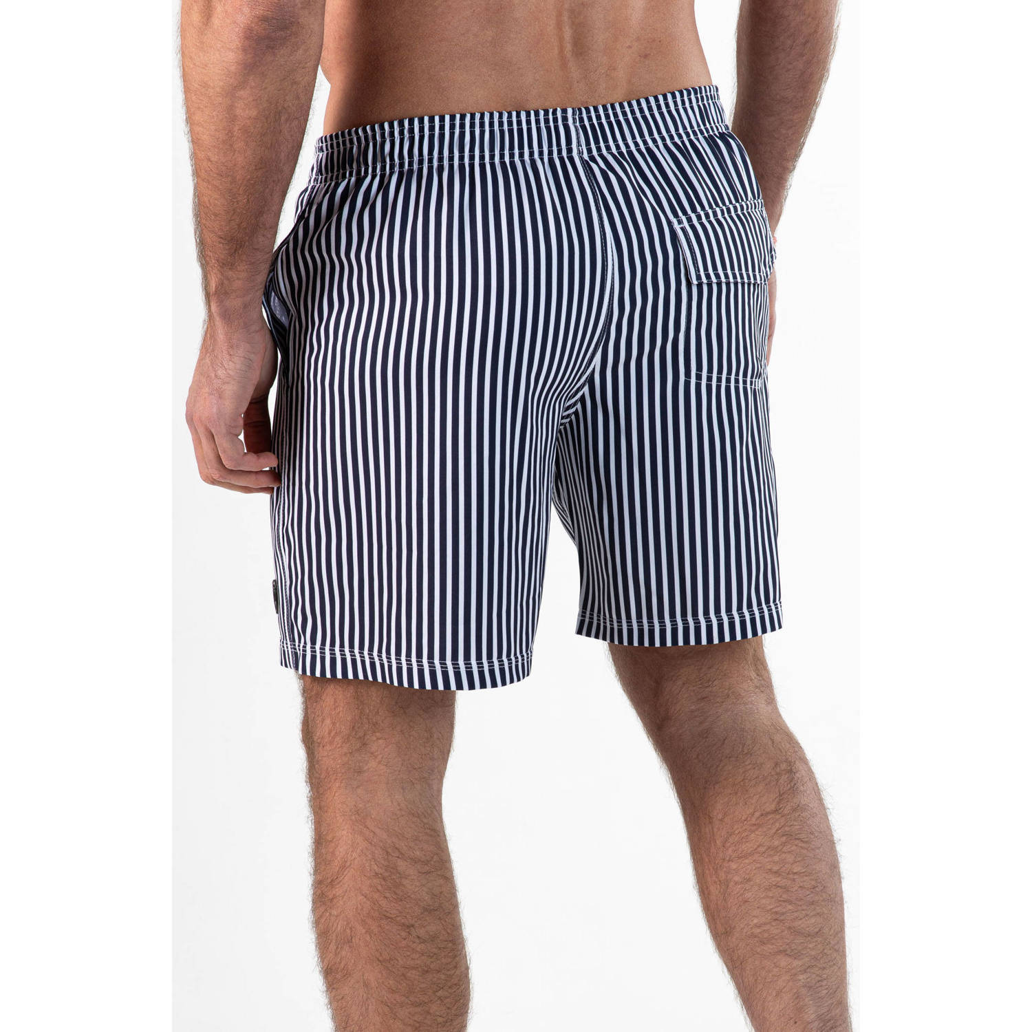Falcon zwemshort Dray donkerblauw wit