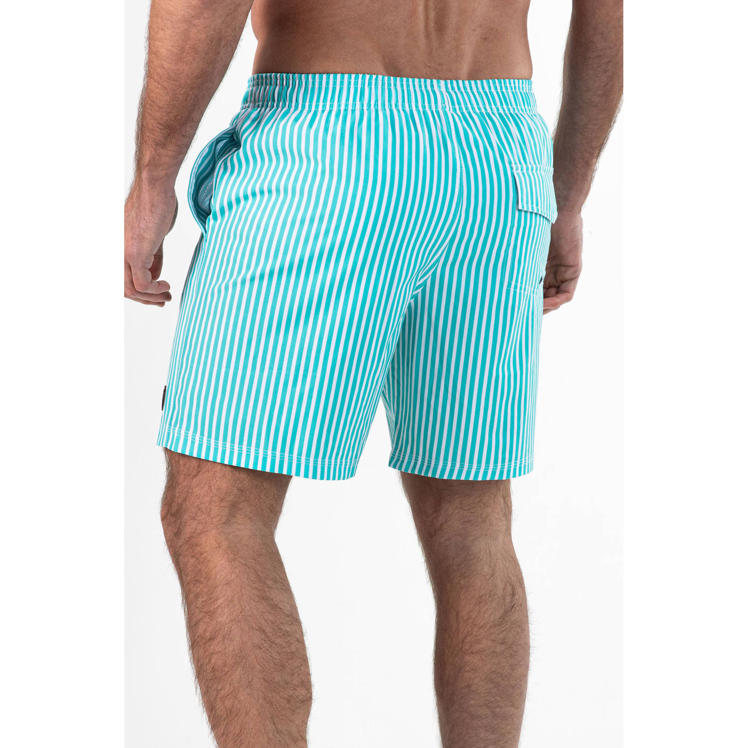 Falcon zwemshort Dray turquoise wit
