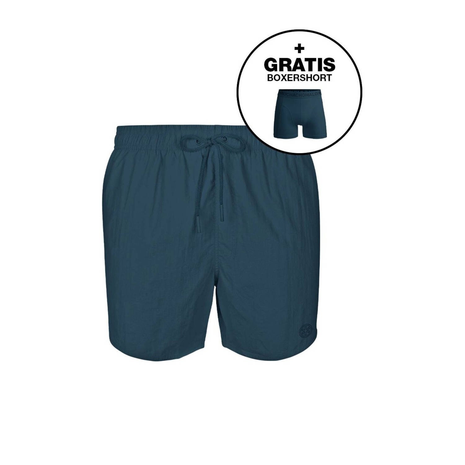 Muchachomalo zwemshort + gratis boxershort donkerblauw