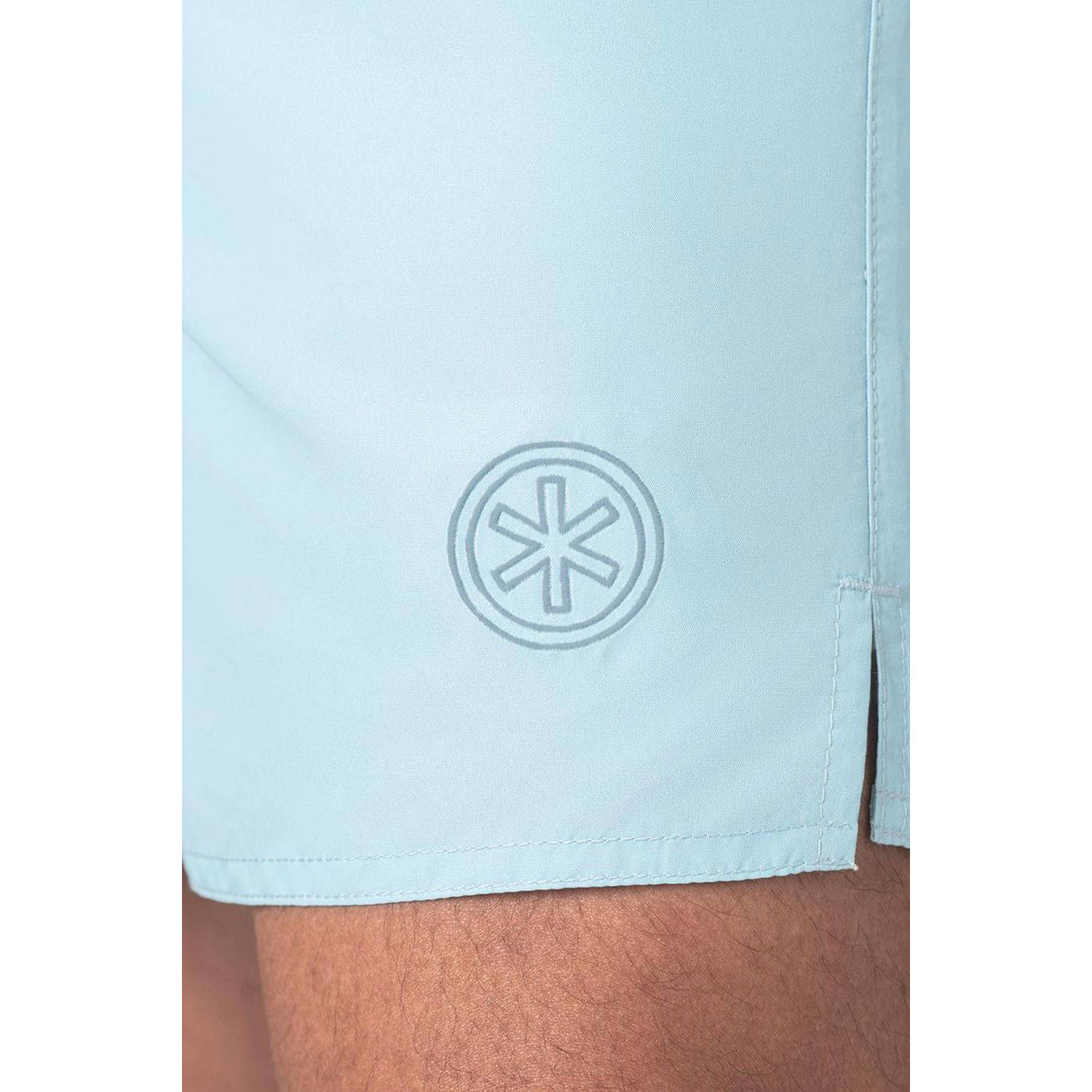 Muchachomalo zwemshort met magic print + gratis boxershort lichtblauw