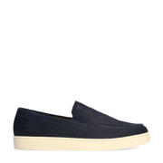 thumbnail: Donkerblauwe heren Manfield suède loafers met effen