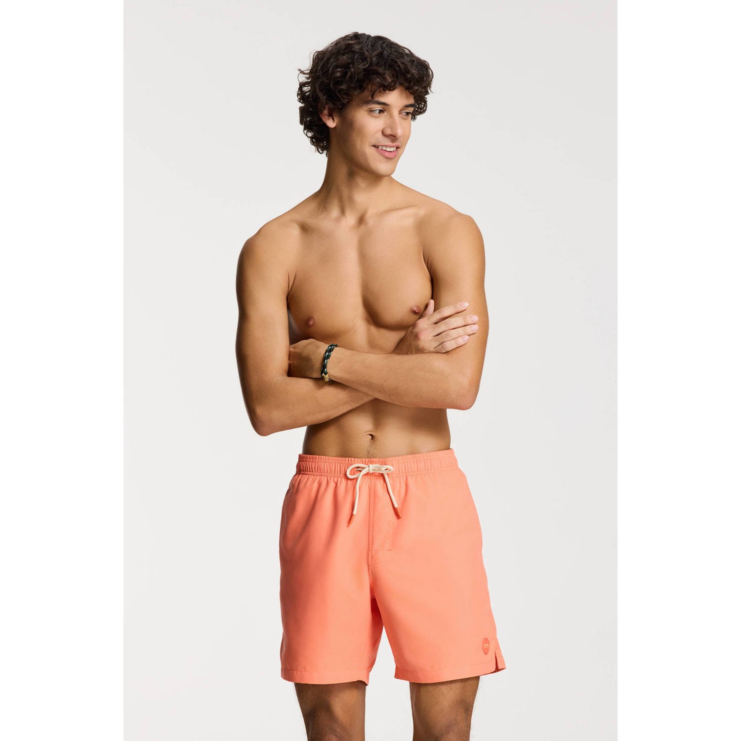 SHIWI Heren Zwembroeken Men Mike Swim Shorts 7 Inch Solid Oranje
