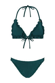 thumbnail: Shiwi The Sunshine Brand voorgevormde triangel bikini set Lynn donkergroen