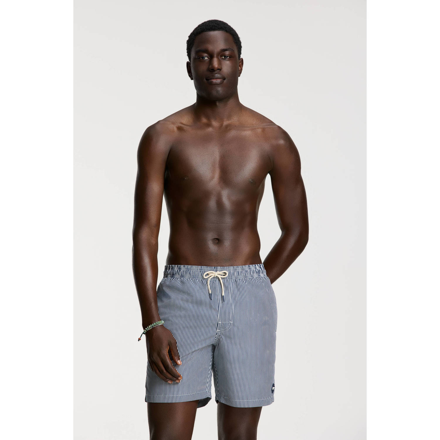 Shiwi Zwembroek Mike Fine Stripe Navy