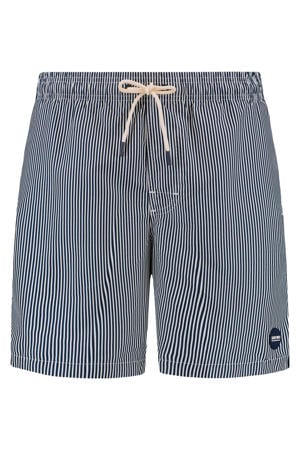 zwemshort Mike blauw/wit
