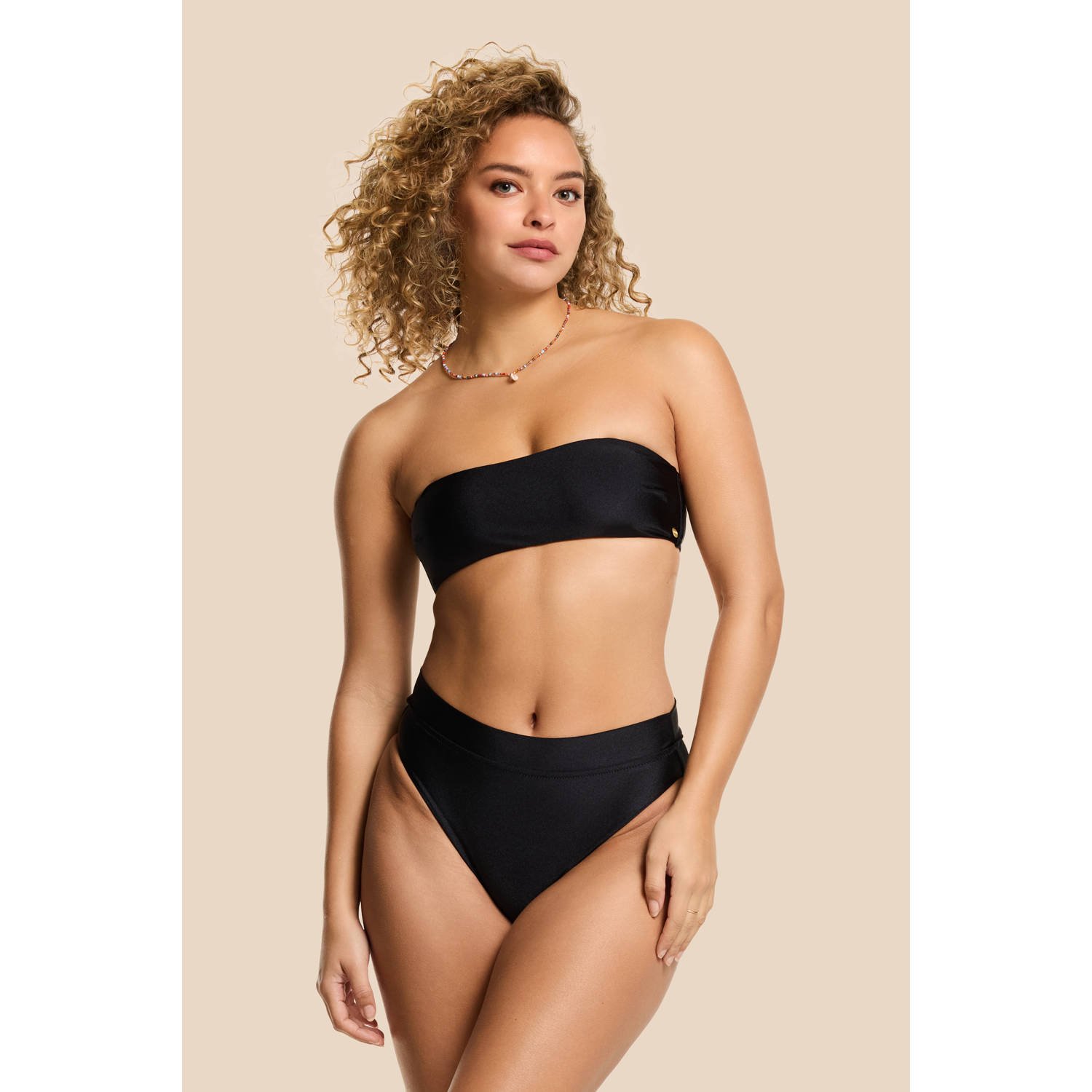 Shiwi voorgevormde bandeau bikini Lola zwart