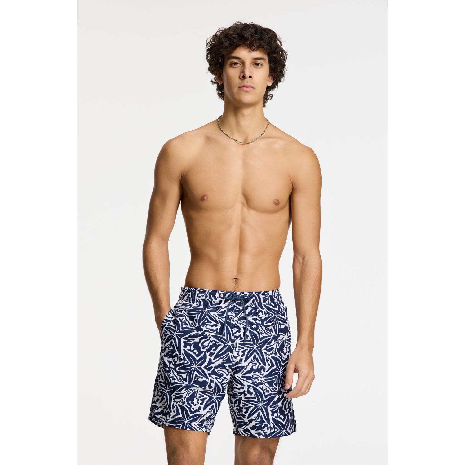 SHIWI Heren Zwembroeken Men Mike Swim Shorts 7 Inch Starfish Donkerblauw
