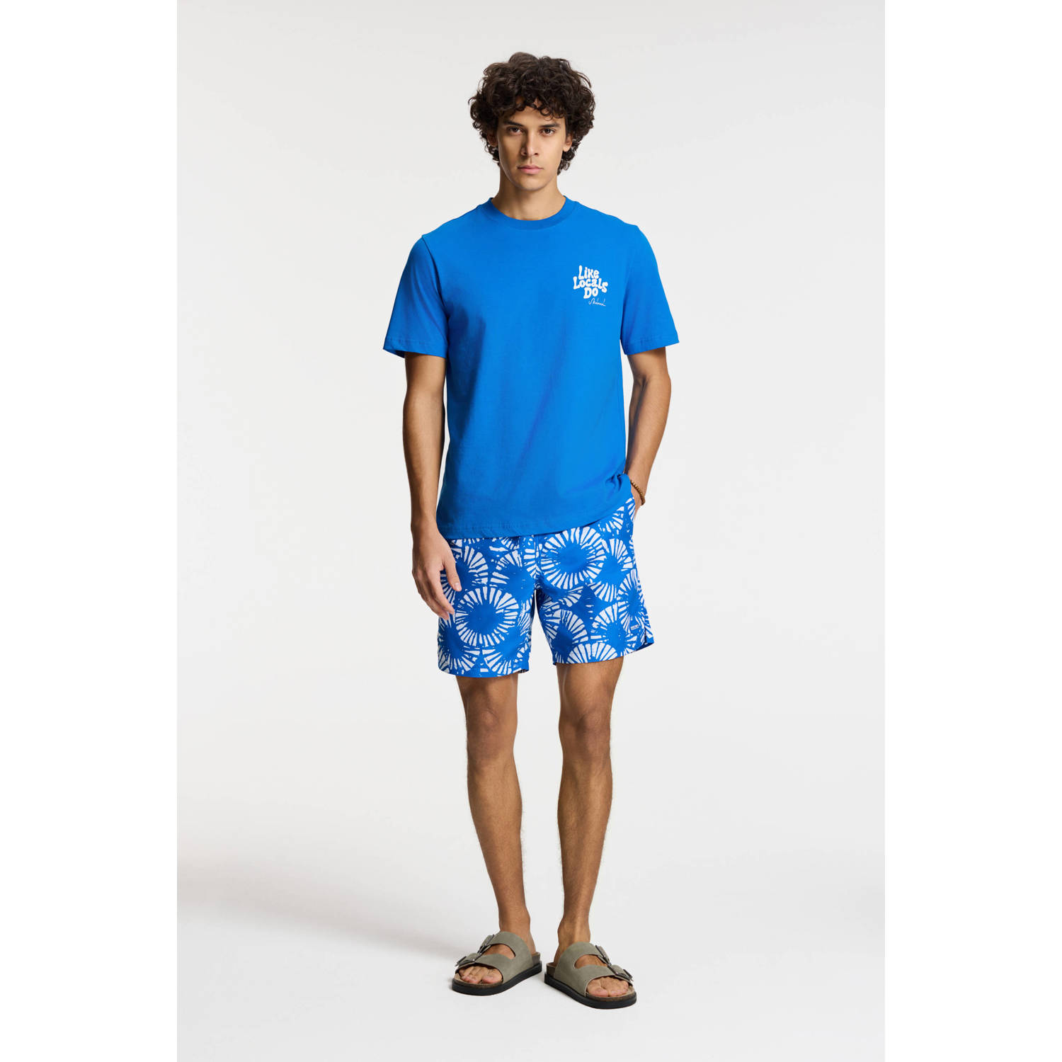 Shiwi zwemshort Mike blauw wit