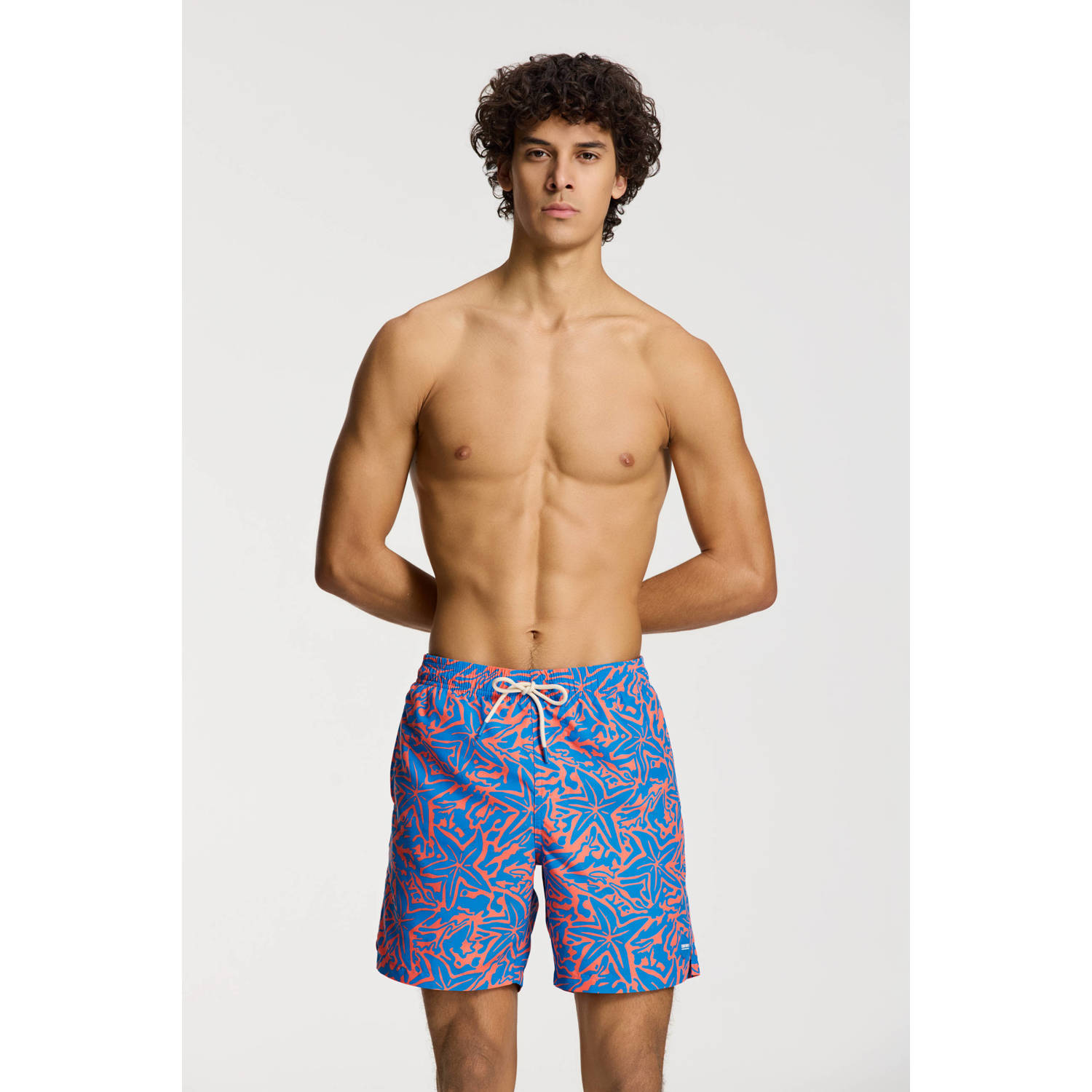 Shiwi zwemshort Mike blauw oranje