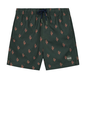 zwemshort Milo donkergroen/oranje