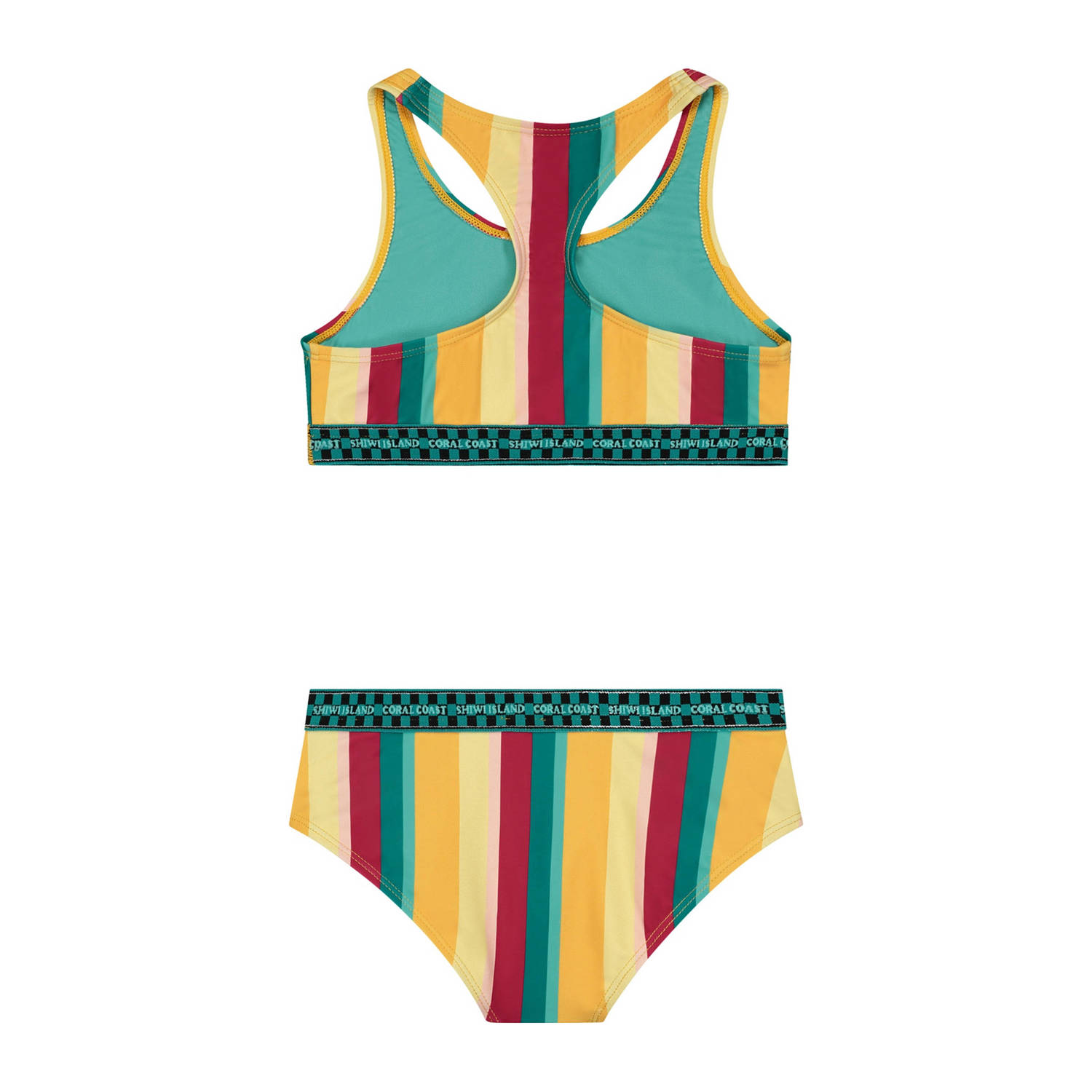 Shiwi crop bikini Charlie geel blauw rood