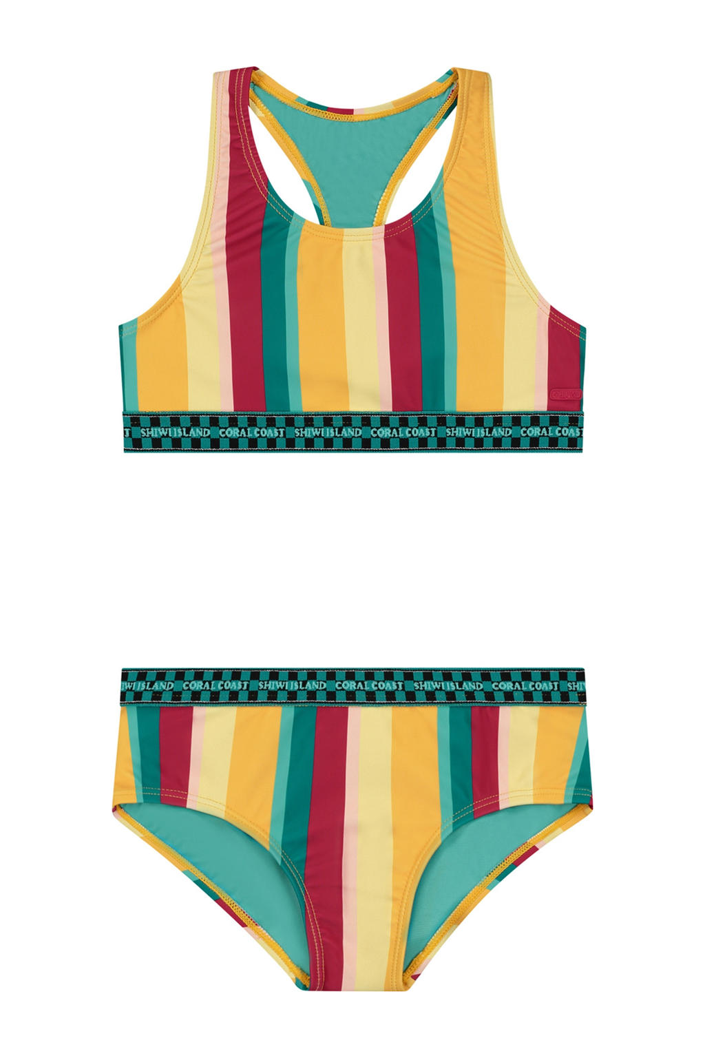 Shiwi crop bikini Charlie geel/blauw/rood