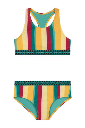 crop bikini Charlie geel/blauw/rood