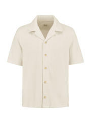 thumbnail: Shiwi The Sunshine Brand loose fit badstof overhemd Ted beige