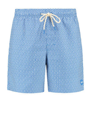 zwemshort Mike blauw/wit
