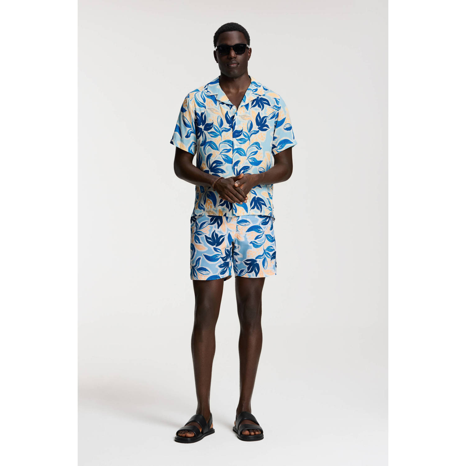Shiwi zwemshort Mike blauw wit oranje