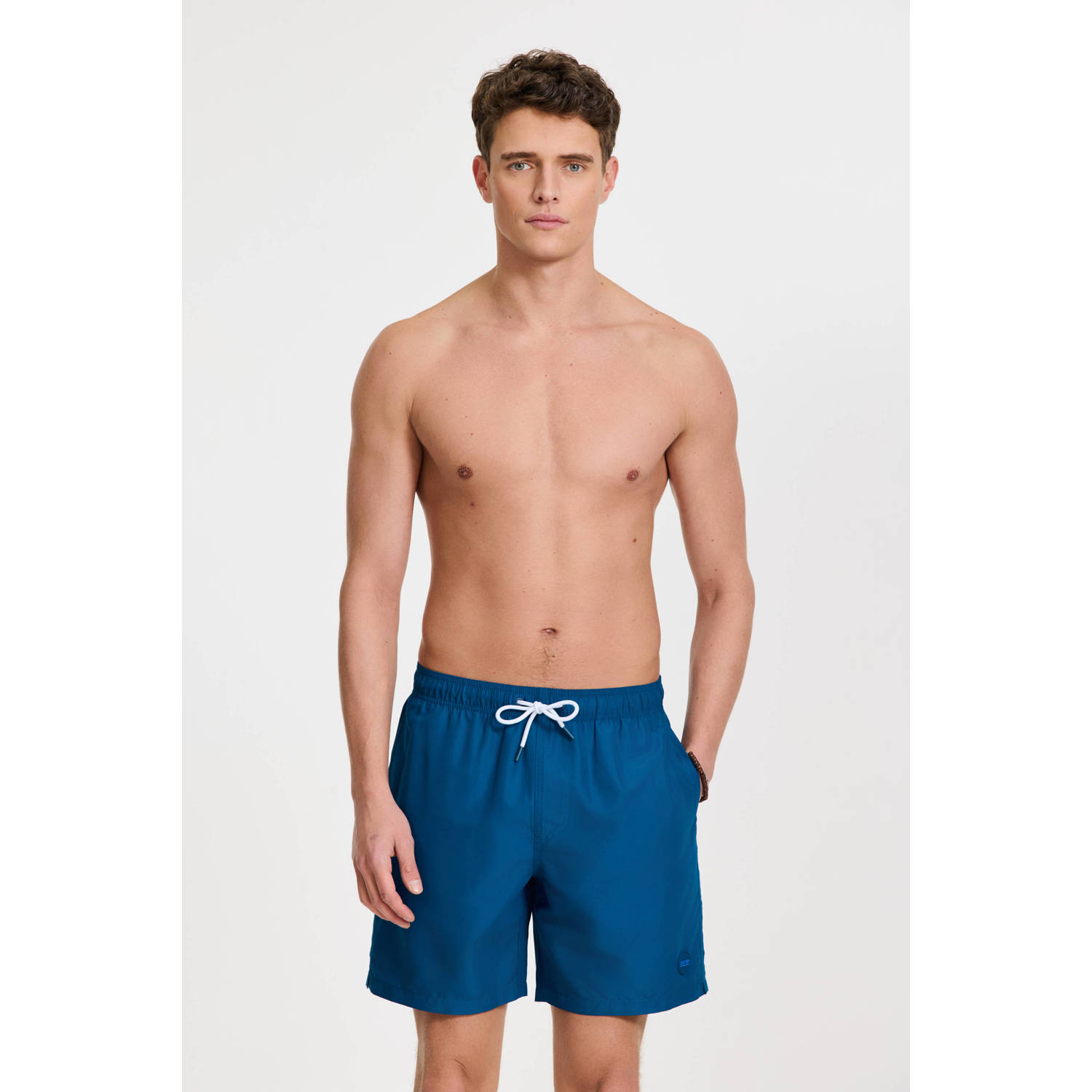 SHIWI Heren Zwembroeken Men Mike Swim Shorts 7 Inch Solid Donkerblauw