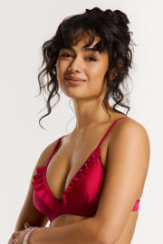 thumbnail: Shiwi The Sunshine Brand voorgevormde triangel bikini set Beau met ruches rood