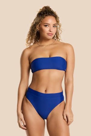 voorgevormde bandeau bikini set Lola blauw