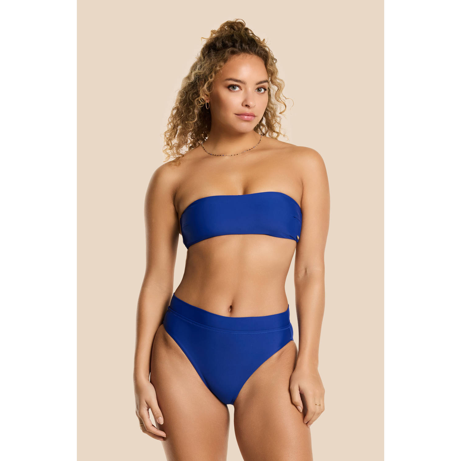 Shiwi voorgevormde bandeau bikini Lola blauw