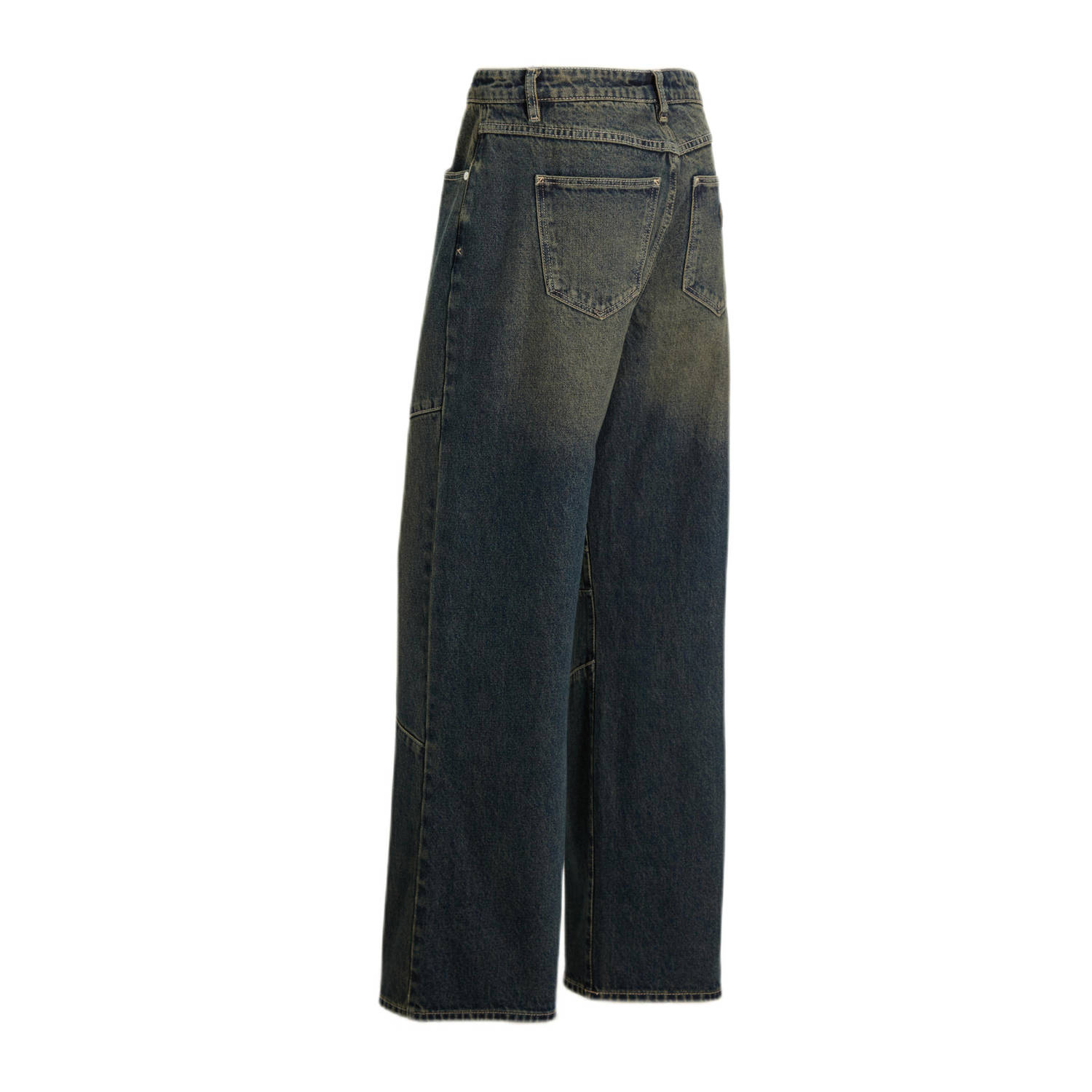 Abrand Jeans regular waist wide leg jeans dark blue denim