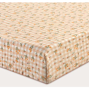 katoenen baby hoeslaken wieg 80 x 40 cm - oranje
