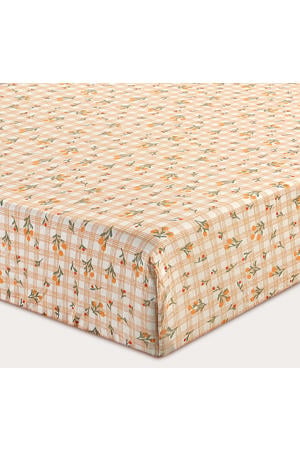 katoenen baby hoeslaken wieg 80 x 40 cm - oranje