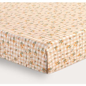 katoenen baby hoeslaken ledikant 120 x 60 cm - oranje