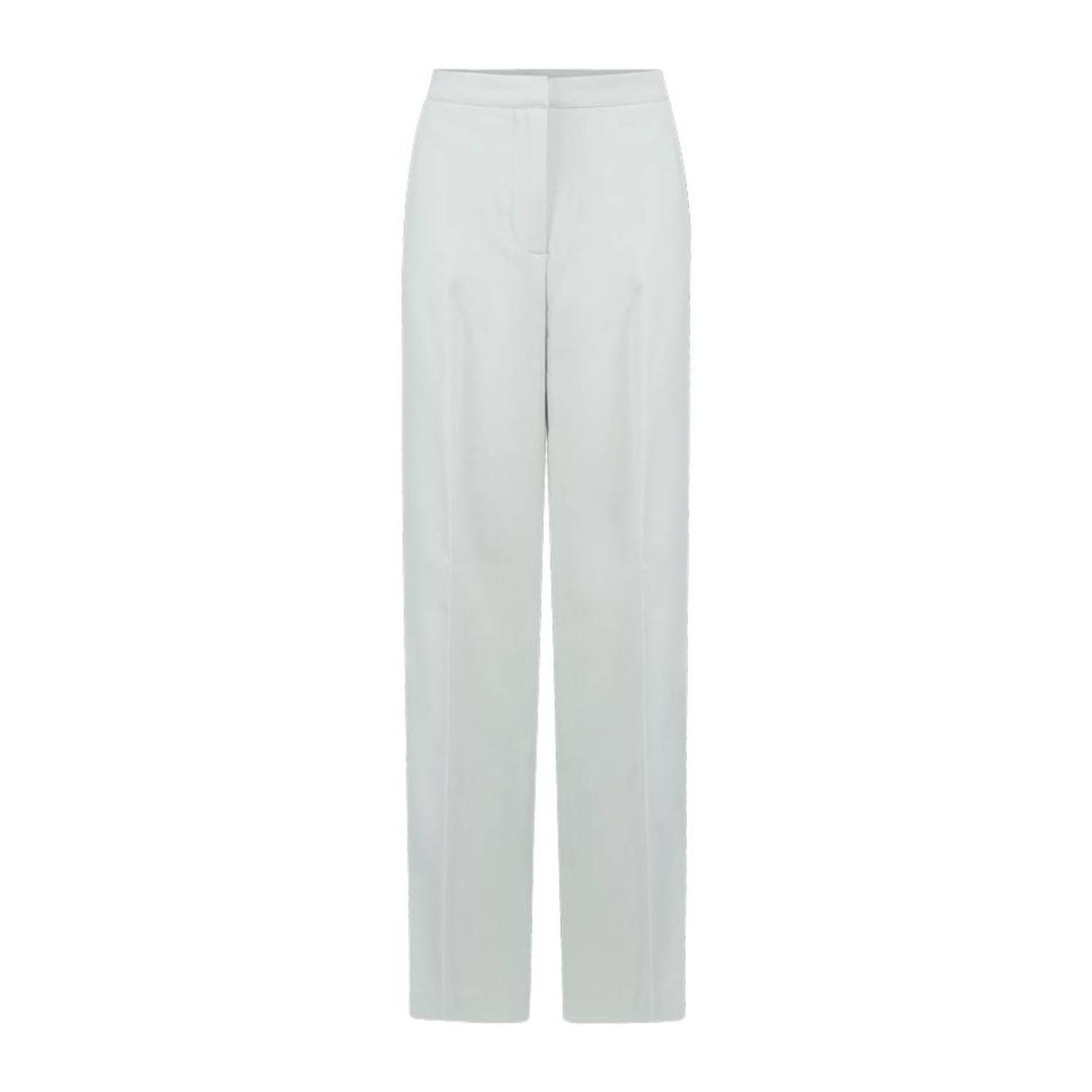 Another-Label straight high waist broek blauw