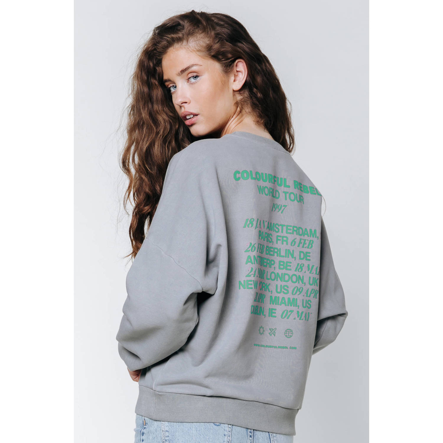 Colourful Rebel sweater grijs