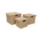 Kidsdepot opbergmand met deksel (set van 3) (naturel)